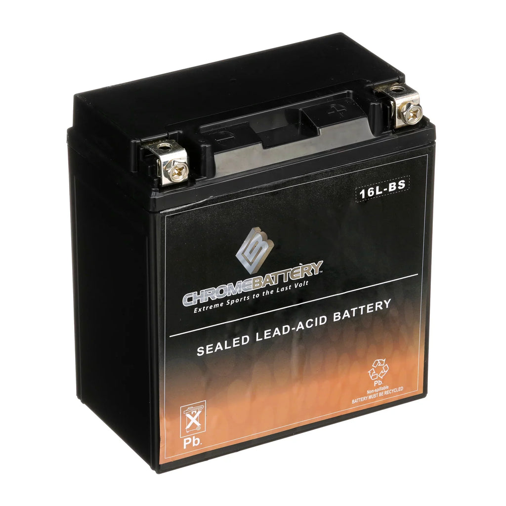 Chrome Battery YTX16L-BS (16L-BS 12 Volt,14 Ah, 230 CCA) Jet Ski Battery for Kawasaki 650cc Jf650 X2 1987