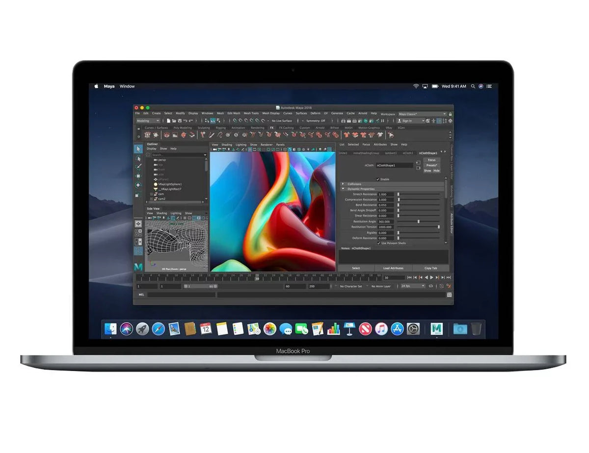 A Grade Macbook Pro 15.4-inch (Retina, Silver, Touch Bar) 2.2Ghz 6-Core i7 (Mid 2018) MR962LL/A 1TB SSD 16GB Memory 2880x1800 Display Mac OS Sierra Power Adapter Included