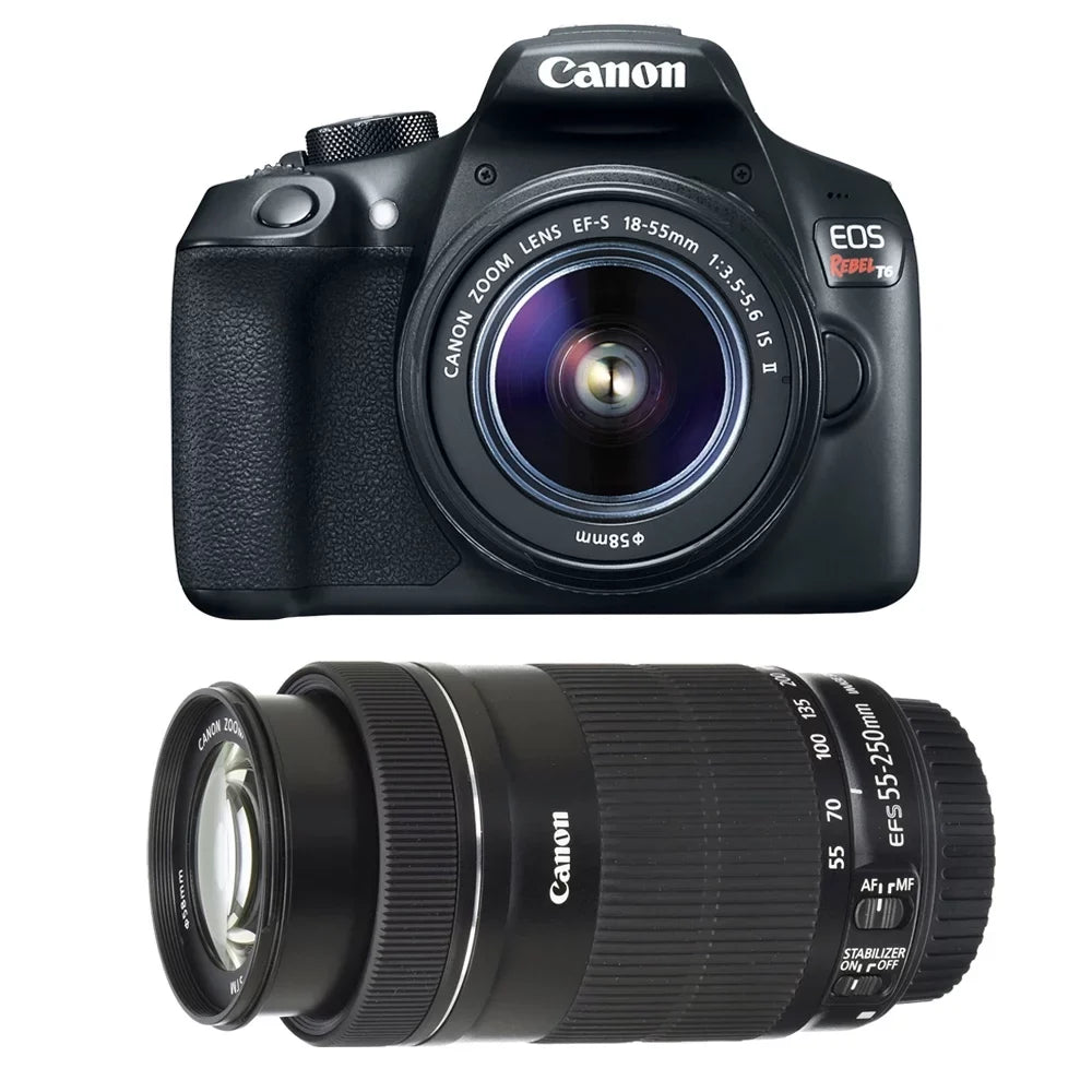 EOS Rebel T6/2000D DSLR Camera with 18-55mm and 55-250mm Lenses Kit