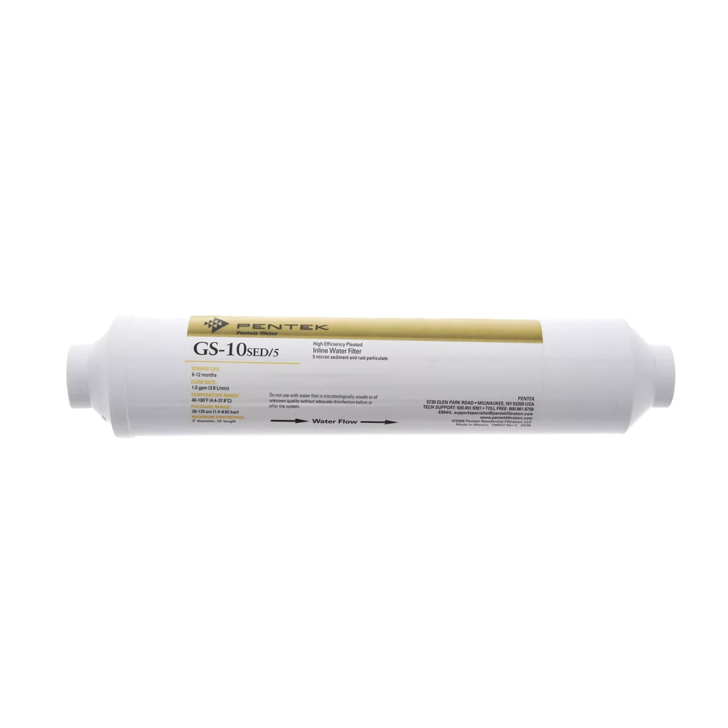 Pentek Inline 5 Micron Sediment moisture Filter 1/4 Quick Connect - 255579-43