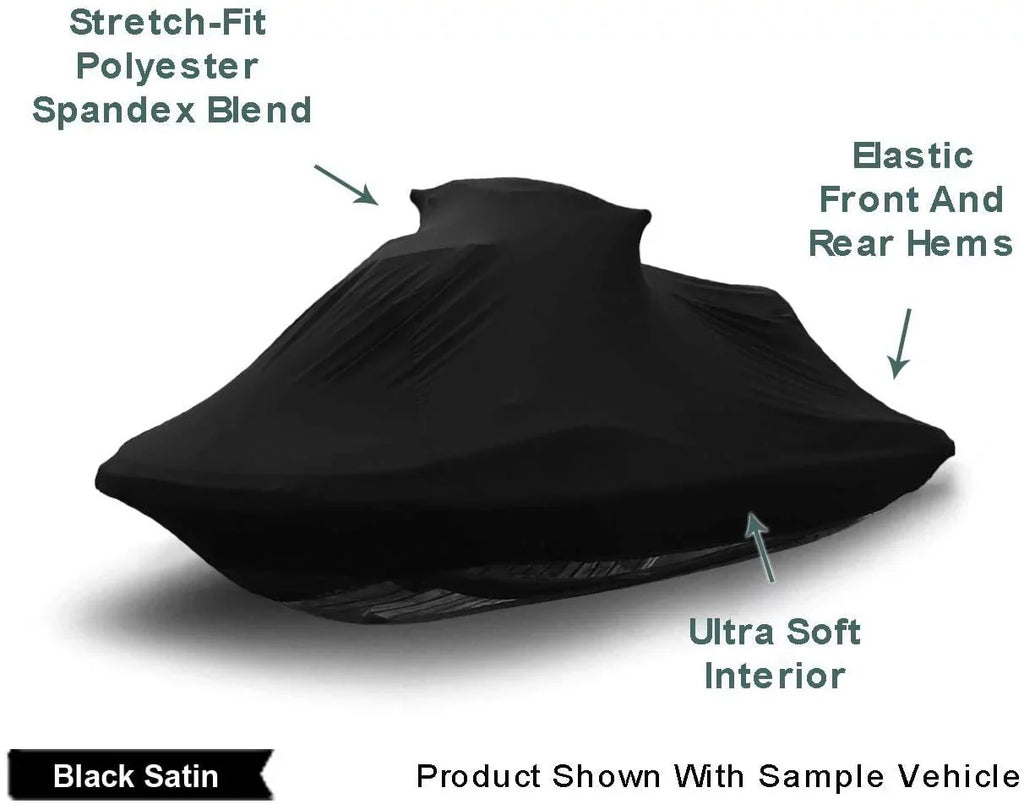 Indoor Jet Ski protector for SEA DOO GTI Limited 155 2011-2019 - Black Satin - Ultra Soft & Stretchy - Protects from Dust & Dings Inside! Includes Storage Bag - Indoor ONLY