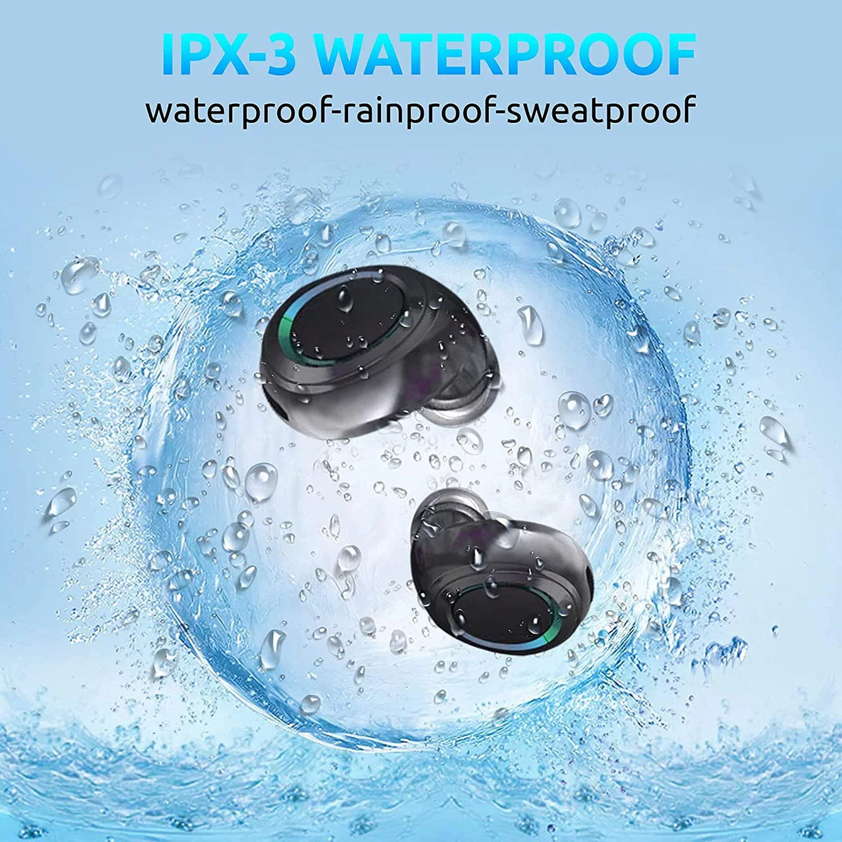 Wireless V5.1 PRO Earbuds appropriate with  Galaxy S21+ 5G/Plus/Ultra IPX3 BlueTooth Touch Waterproof / Sweatproof / Noise Reduction with Mic (Black)
