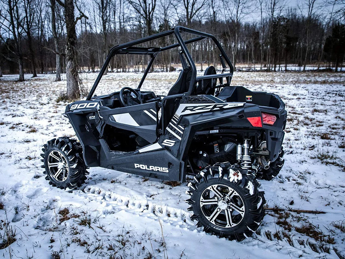4" Stock|FF-P-RZR-001#ASIN. SuperATV Fender Flares Mud Guards for 2016|2020 Polaris RZR S 1000/2019|2020 RZR S4 1000|2 Front Flares, 2 Rear Flares|8.5" of Protection on Each Side vs