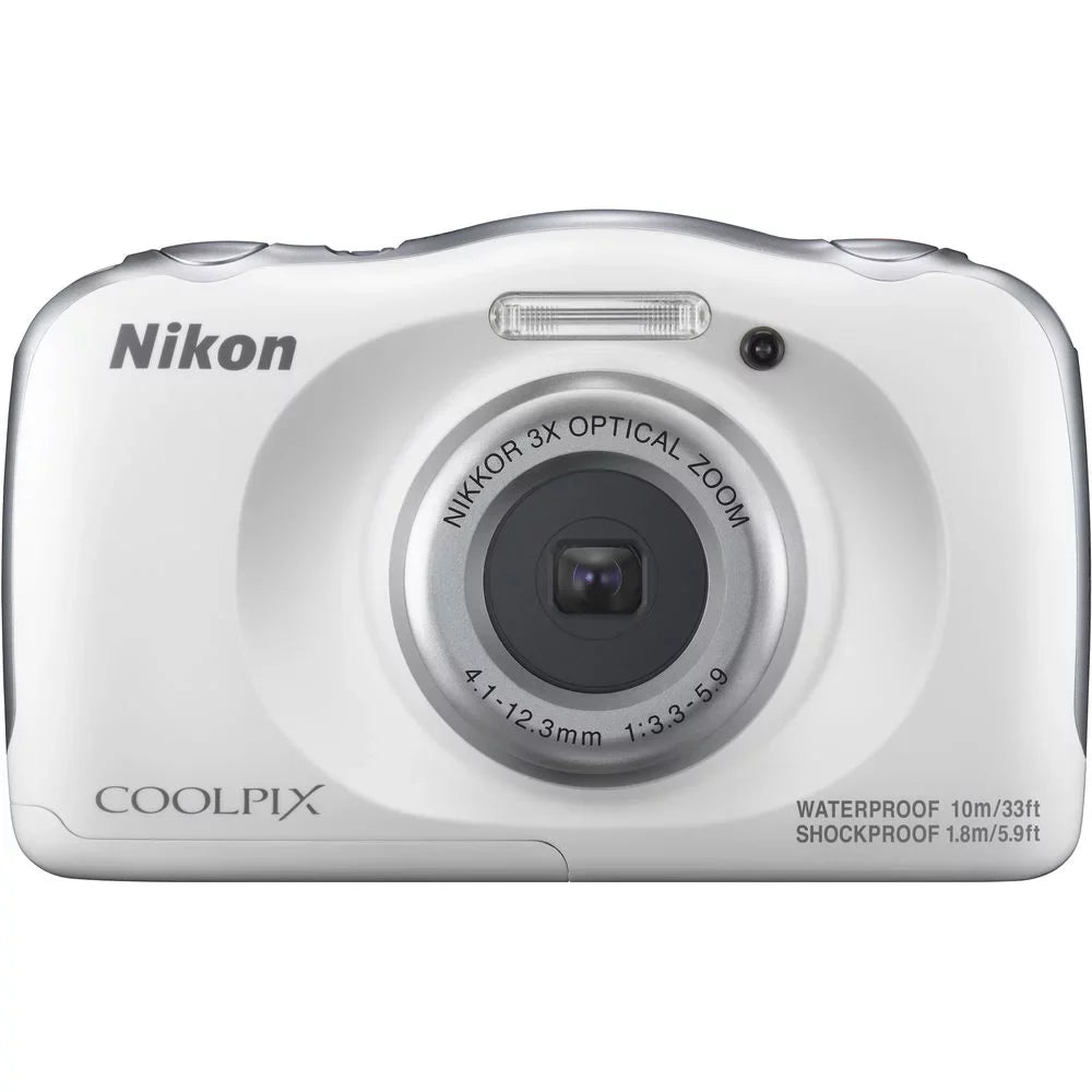 Restored  COOLPIX W100 13.2MP Digital Camera w/ 3x Zoom Lens – with 16GB Bundle includes, Sandisk Ultra SDHC 16GB Memory Card + Point and Shoot Field Bag Camera Case + Many More (Refurbished)