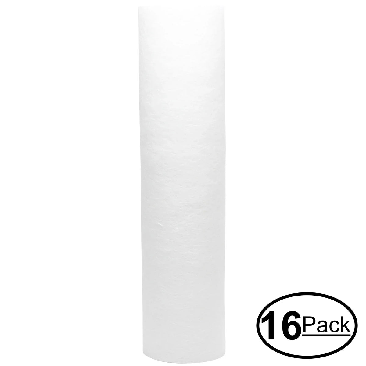 16-Pack Replacement for AquaFX Ballyhoo-C-DI-DI Polypropylene Sediment Filter - Universal 10-inch 5-Micron Cartridge for AquaFX Ballyhoo Zero Waste moisture System - Denali Pure Brand