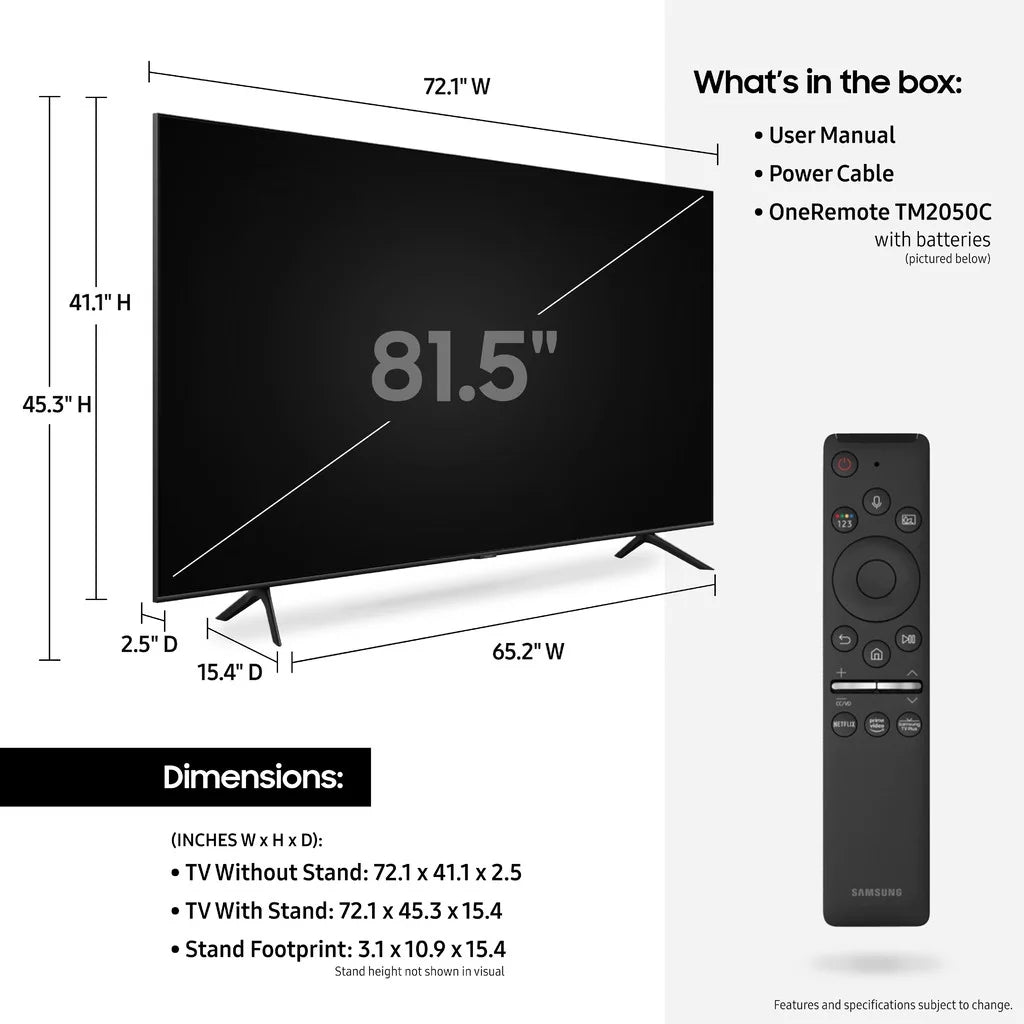 82” Class 4K Ultra HD (2160P) HDR Smart QLED TV QN82Q70T 2020