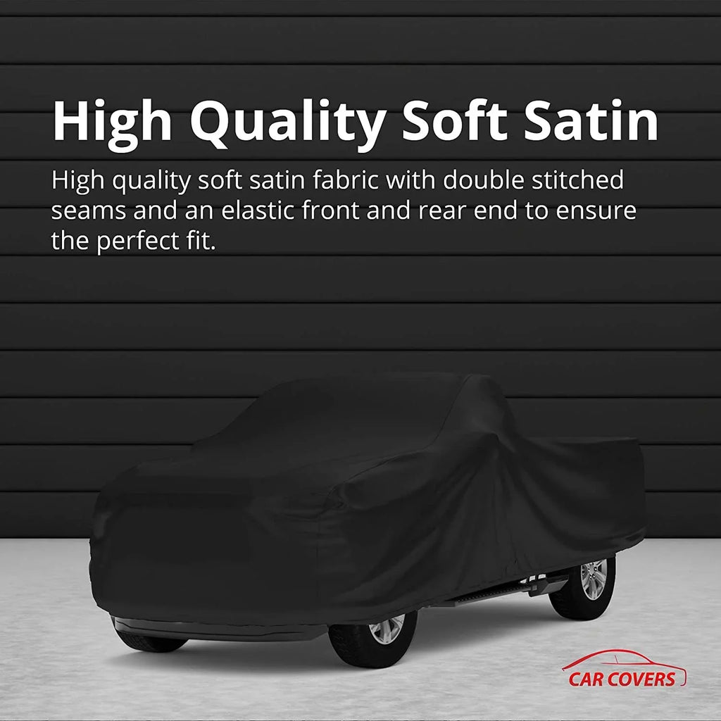 Indoor Truck wrap suitable with 2020 Chevrolet Silverado 2500 Crew Cab, 8 Ft Bed - Black Satin - Ultra Soft Indoor Material - Keep Vehicle Looking Between Use - Includes Storage Bag