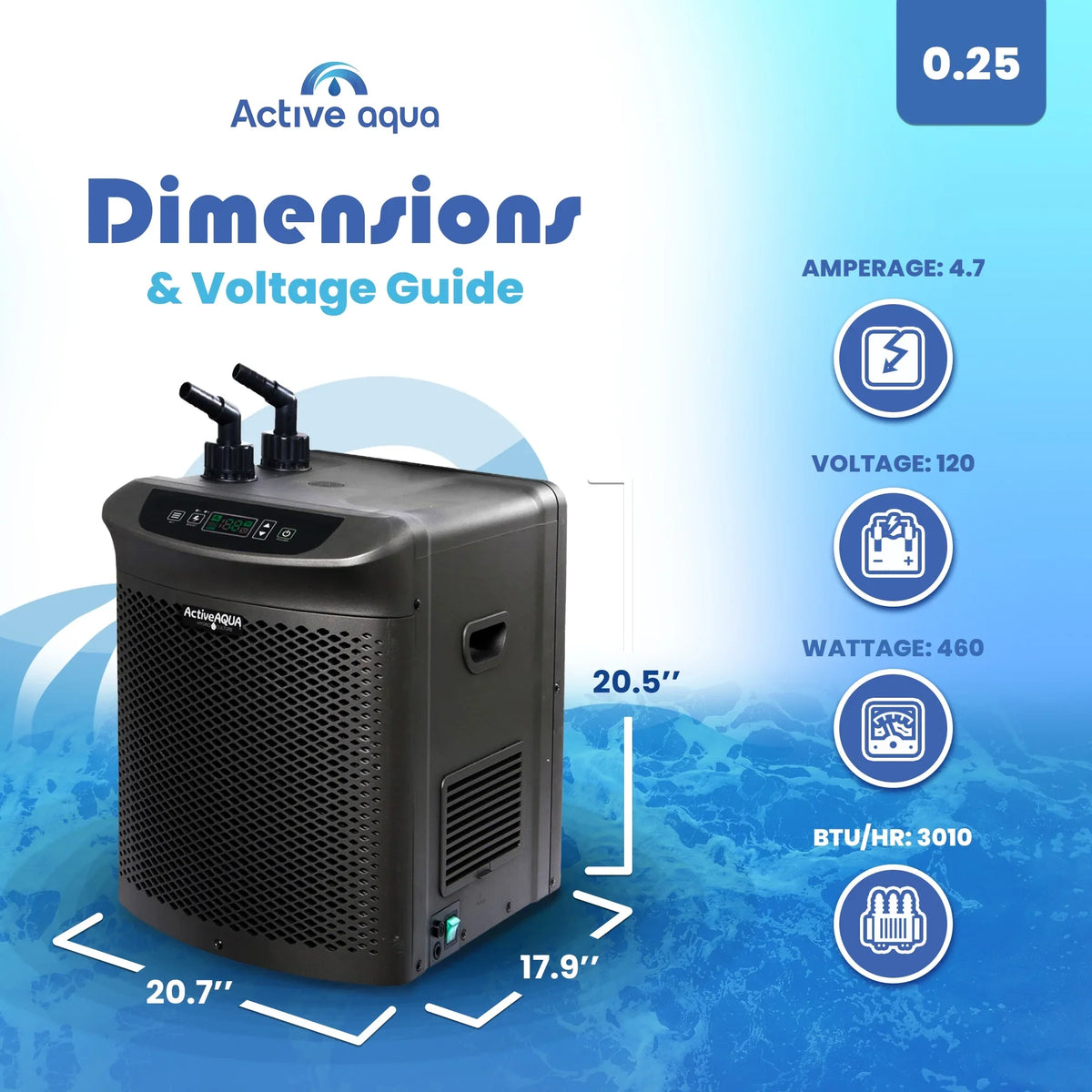 Active Aqua Hydroponic moisture Chiller & Submersible Hydroponic liquid Pump