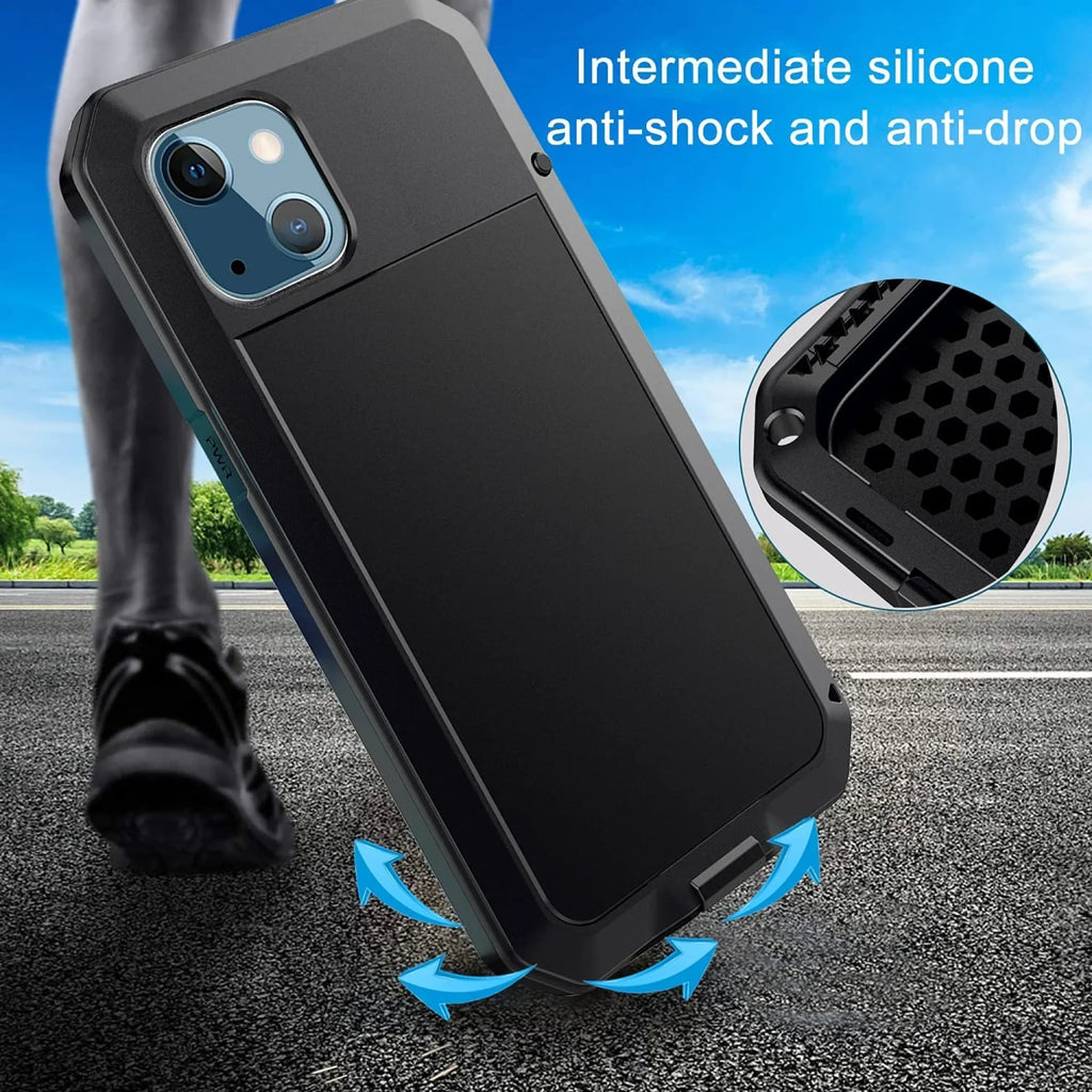 Gorilla Glass Aluminum Metal iPhone 11 Pro Max Case (Silver) Heavy Duty Military Grade Shockproof and Scratch immune Protection, Rugged Outdoor Travel