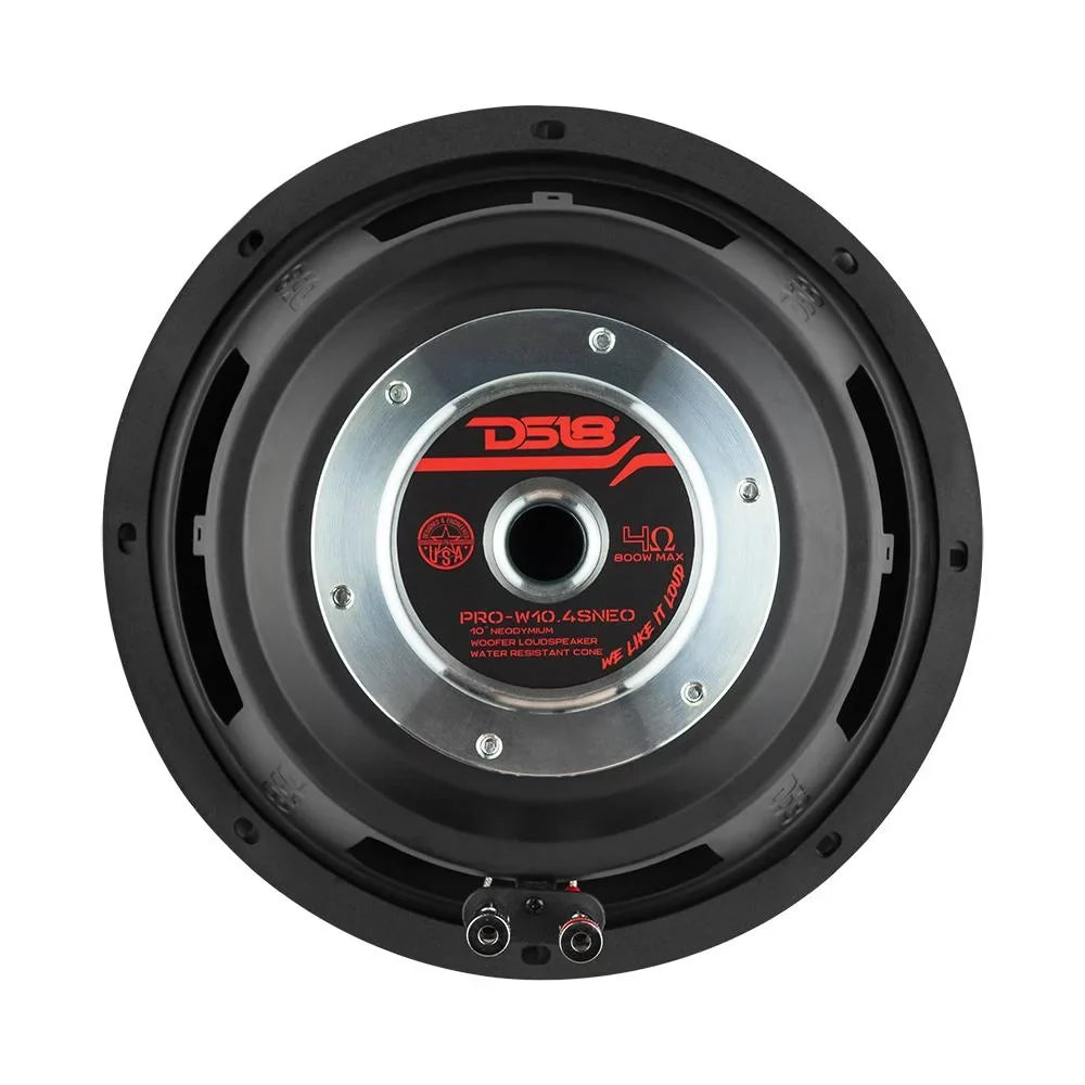 DS18 Pro 10" Woofer Loudspeaker 4 Ohm 800W Max SVC liquid protected PRO-W10.4SNEO