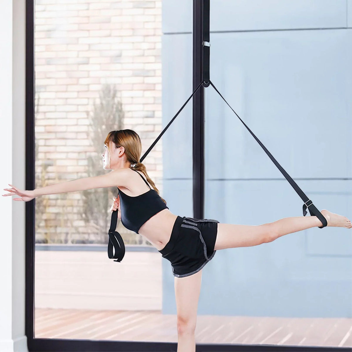 PMUYBHF Leg Stretcher, Door Flexibility & Stretching Leg Strap excellent for Ballet Cheer Dance Gymnastics or Any Sport Leg Stretcher Door Flexibility Trainer Premium Stretching Equipment