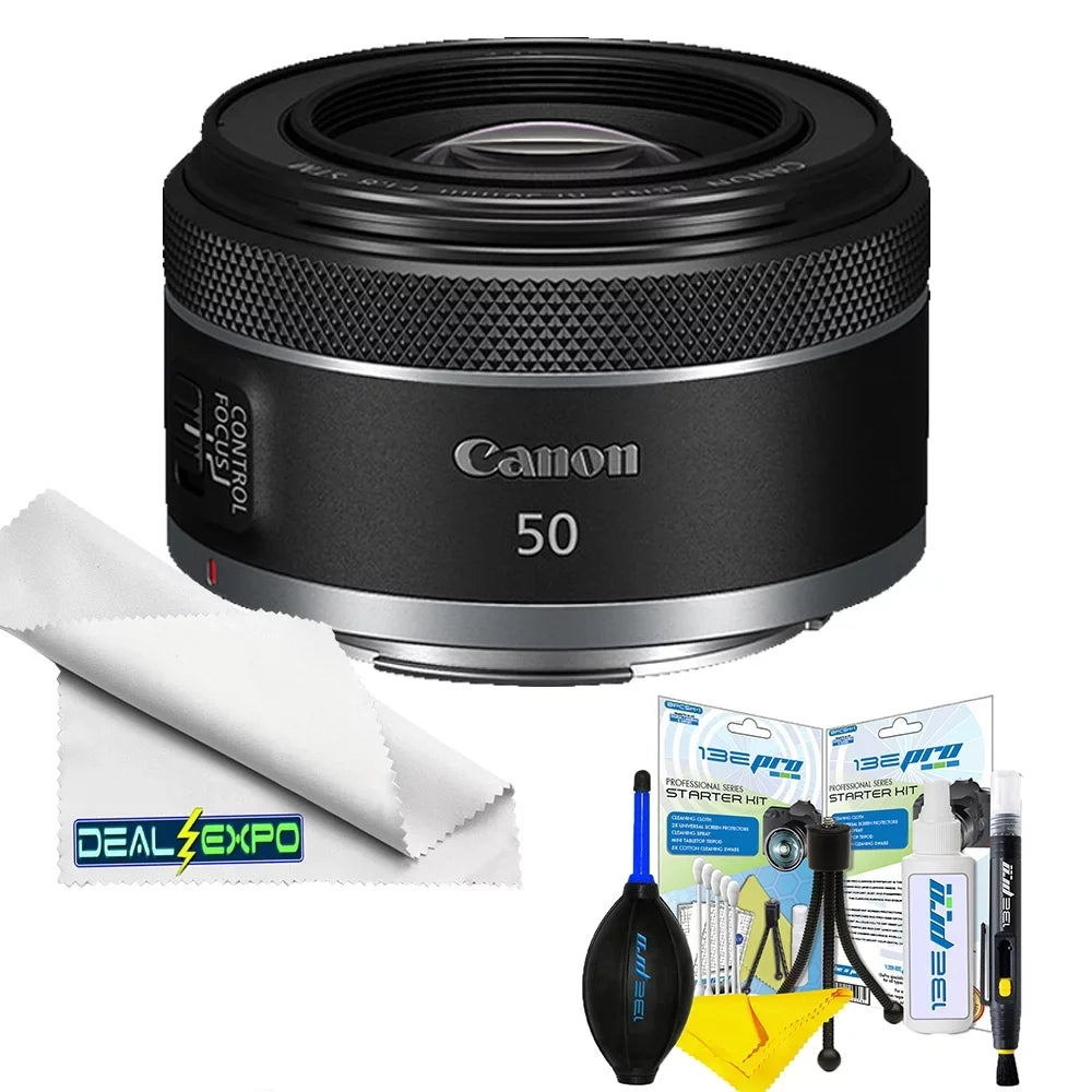 RF 50mm f/1.8 STM Lens for  Full Frame Mirrorless RF Mount Cameras [EOS R, EOS RP, EOS R5, EOS R6] + Deal-expo Cleaning Kit