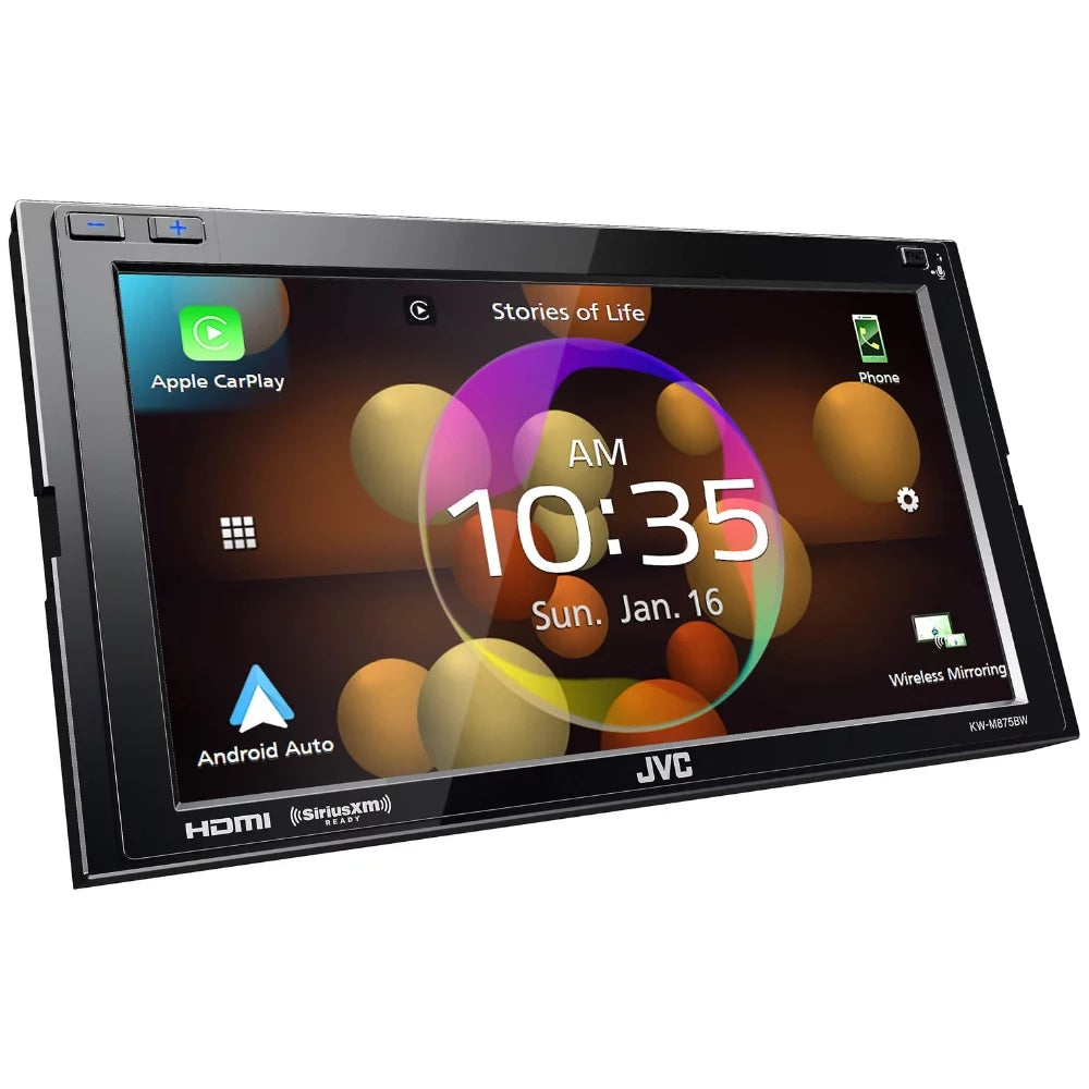 New JVC KW-M875BW 6.8" Digital Multimedia Receiver w/  CarPlay & Backup Camera