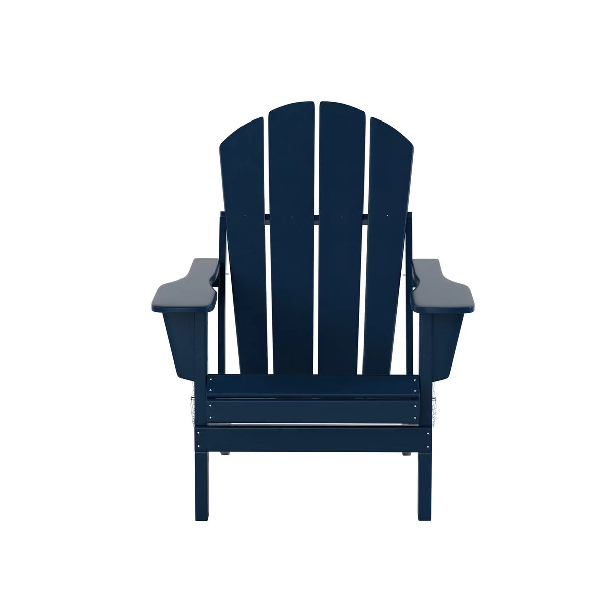 EXTRA PLATINUM Classic Outdoor Patio Folding Poly Adirondack Chairs (Set of 4), Navy Blue