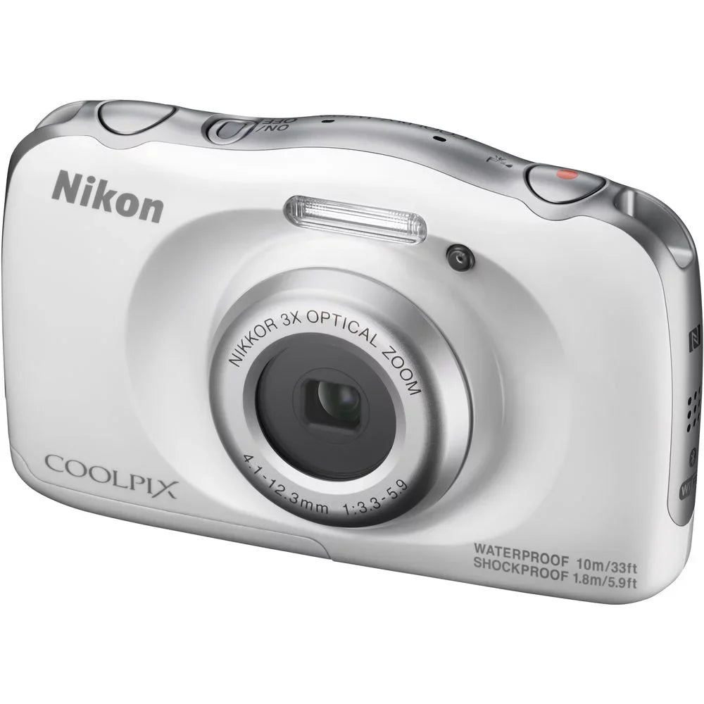 Restored  COOLPIX W100 13.2MP Digital Camera w/ 3x Zoom Lens – with 16GB Bundle includes, Sandisk Ultra SDHC 16GB Memory Card + Point and Shoot Field Bag Camera Case + Many More (Refurbished)