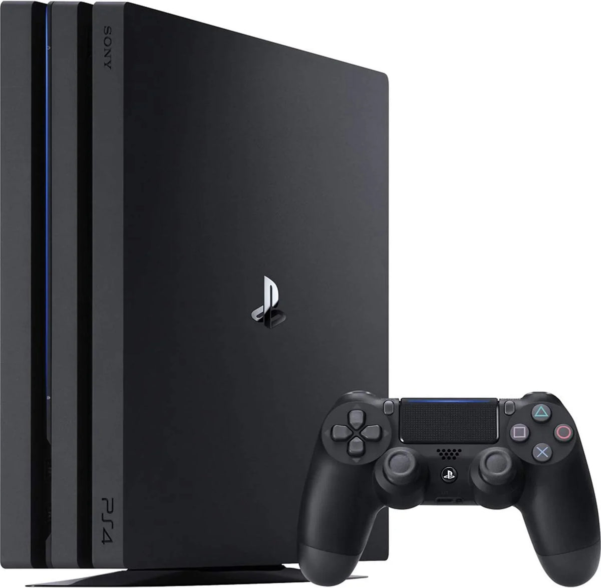 Pre-Owned  PlayStation 4 Pro 1TB Gaming Console Black HDMI Cable 2 Controller With BOLT AXTION Cleaning Kit Bundle (Refurbished: Like New)