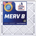 Filter King 12x12x1 Air Filter | 4-PACK | MERV 8 HVAC Pleated A/C Furnace Filters | MADE IN USA | Actual Size: 12 x 12 x .75"