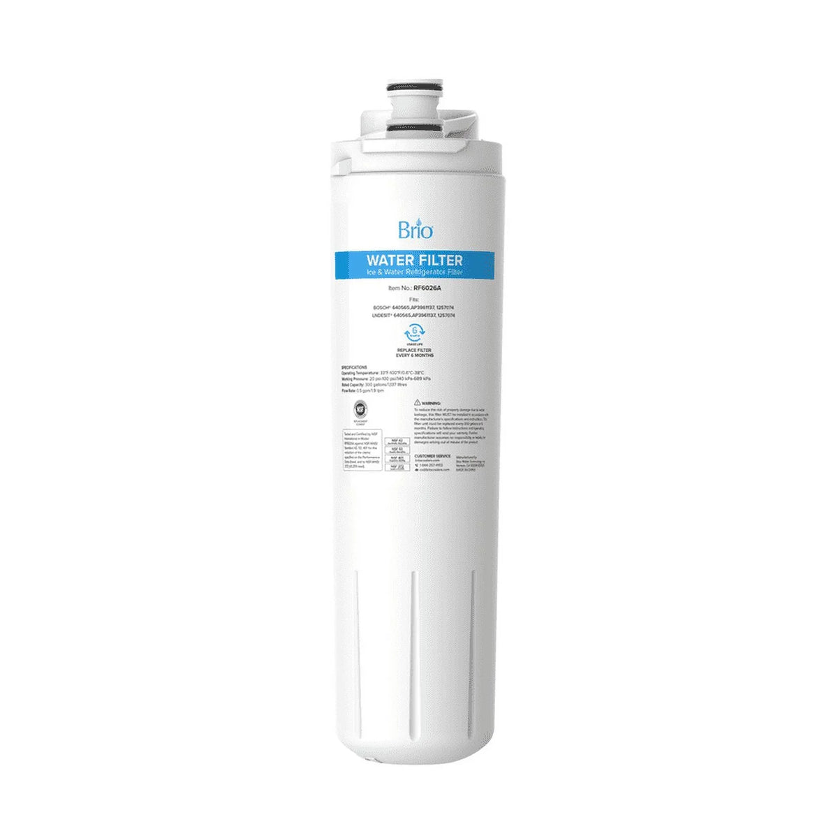Brio 6026A Replacement Filter appropriate With Bosch 640565, 3M Cuno CS-52, EVOLFLTR10 AP3961137, Whirlpool WHKF-R-Plus