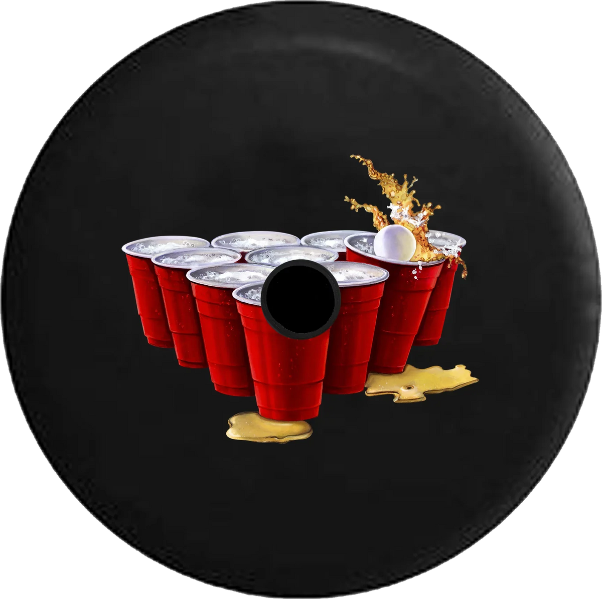 2018 2019 Wrangler JL Backup Camera Beer Pong Red Cups College Summer Party Spare Tire wrap for Jeep RV 33 Inch