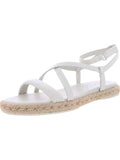 Womens Ivory Strappy Ankle Strap Adjustable Smith Round Toe Leather Dress Espadrille Shoes 10 M. VINCE
