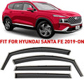 Voron Glass in-Channel Extra Durable Rain Guards for Hyundai Santa Fe 2019-2024, Window Deflectors, Vent Window Visors, 4 Pieces - 200473