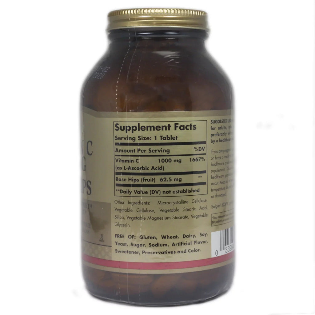 Solgar Vitamin C with Rose Hips 1000 mg - 250 Tablets