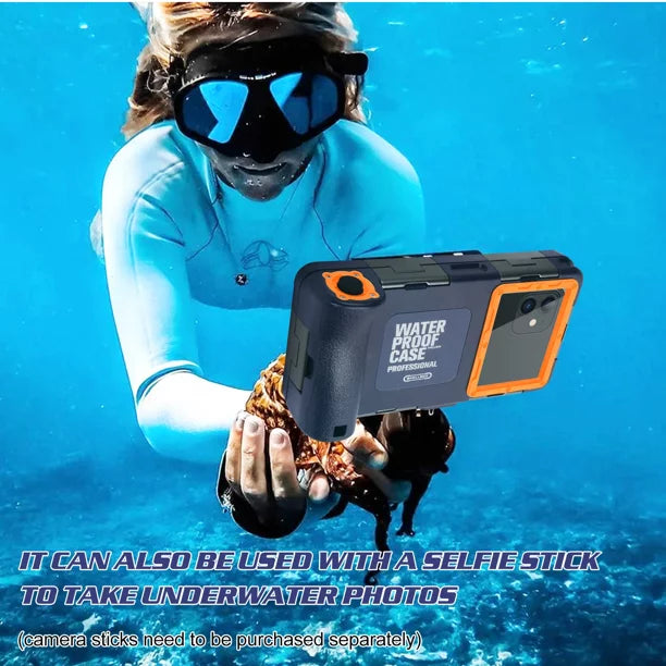 UrbanX Professional [15m/50ft] Swimming Diving Surfing Snorkeling Photo Video Waterproof Protective Case Underwater Housing for  Eluga I7 (2019) And all Phones Up to 6.9 Inch LCD with Lanyard