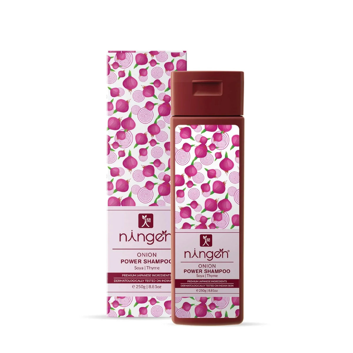 Ningen Red Onion Hair Shampoo I Contains Soya And Thyme I Blended With Nutrition Rich Soya And Thyme I Dermatologically Tested I 200G