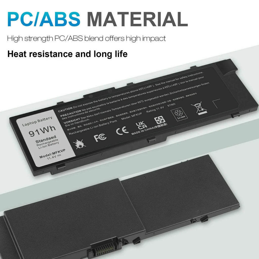 Battery MFKVP For  Precision 15 7510 7520 7710 7720 M7510 M7710 TWCPG 0FNY7