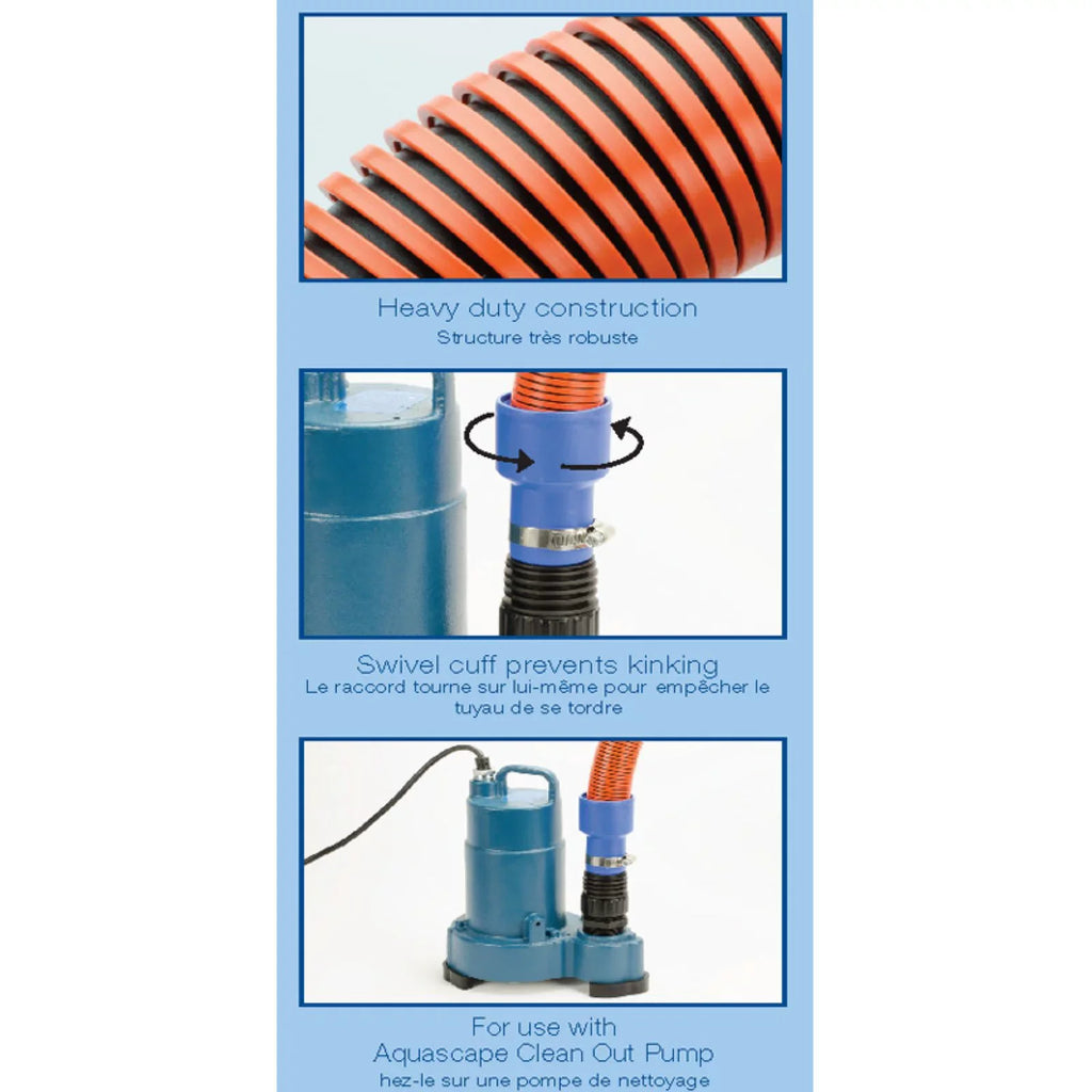 Pond Cleanout Pump Discharge Hose. x 50 ft. AquascapePRO 48019 1.5 in