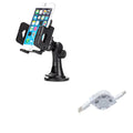 USB Cable w Car Mount, Retractable Type-C Charger, Dash Windshield Holder N2Z for  Galaxy A9 A50 A20 A10e - Sonim XP8 XP3 -  Xperia 5 10 Plus 1 -  Redmi Note 7, Mi Mix 2 9T 9