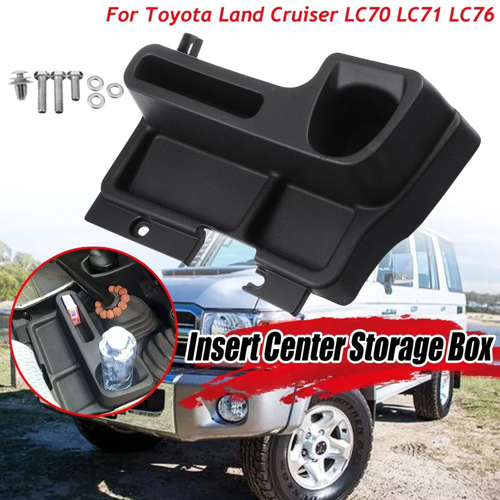 Car Center Console Organizer Box Replacement for  Land Cruiser LC70 LC71 LC76, Interior Centre Console Storage Box, Black