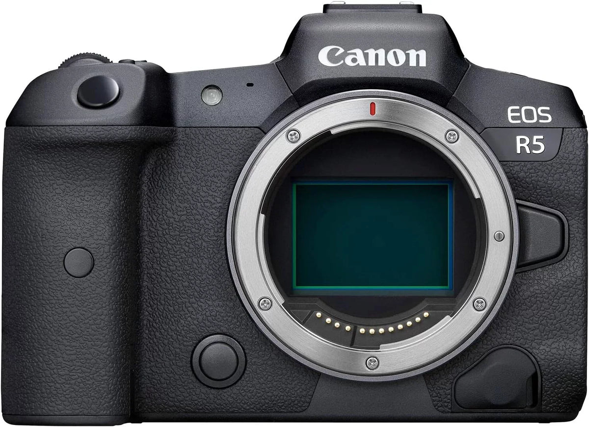 Camera Bundle for  EOS R5 Mirrorless Camera with RF 24-105mm f/4-7.1 IS STM Lens, 3 Batteries, LED Light, 256Gb High Speed Memory Card + Accessories Kit