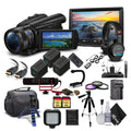 Handycam FDR-AX700 4K HD Video Camera Camcorder + 2 extra Batteries and Charger + 128GB Memory Card + Hard Case + M