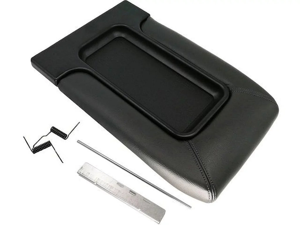 Dark Gray Console Lid Kit with Bracket - For Front Row with Split Bench Seat - appropriate with 2001 - 2006 Chevy Silverado 2500 HD 2002 2003 2004 2005