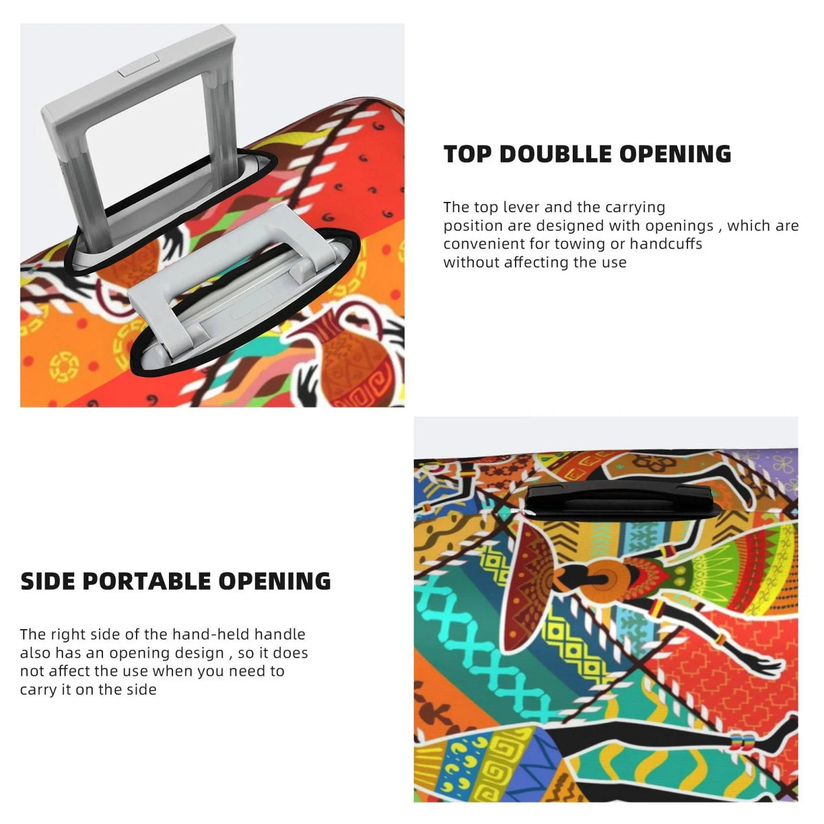 Kll Dancing African Womans Luggage shield Suitcase wrap Suitcase Protector-